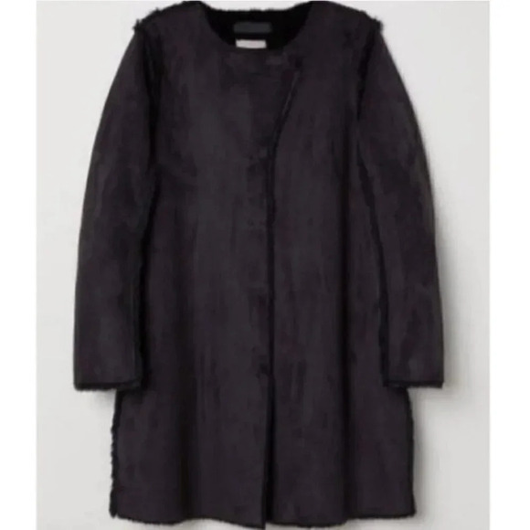 Faux Suede With fur lining Coat - Picture 2 of 4